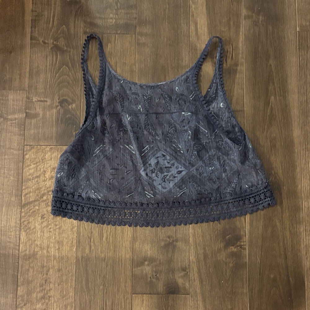 Chic Lace Charcoal Women's Camisole